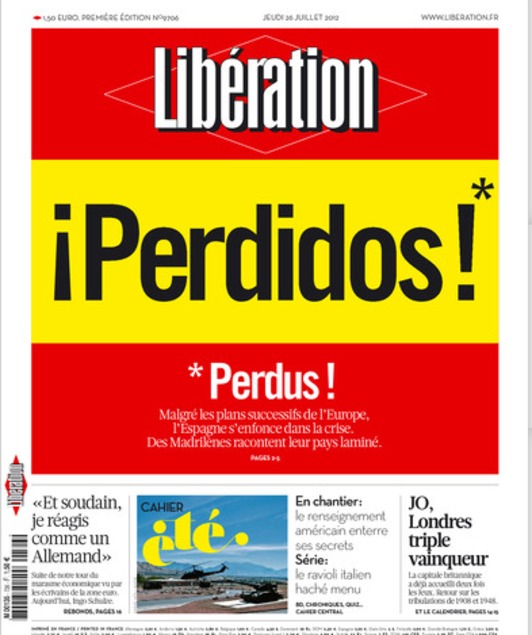Portada de hoy de la edición impresa de ‘Libération’.