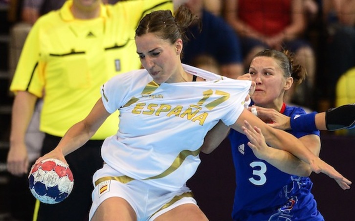 La jugadora bilbaina Eli Pinedo ha cuajado un gran partido en el día de hoy. (Javier SORIANO/AFP)