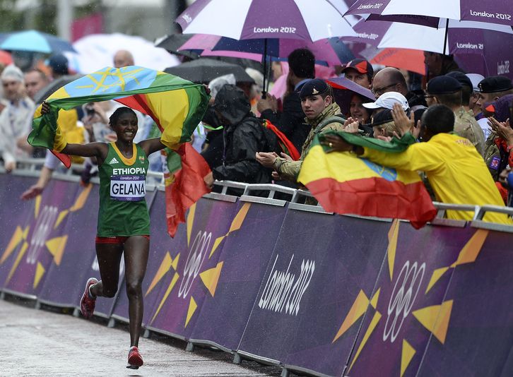 Gelana garaipena ospatzen. (Francisco LEONG / AFP)