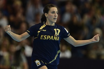 Eli Pinedo bilbotarra izan da neurketako goleatzailerik hoberena. (Javier SORIANO/AFP)