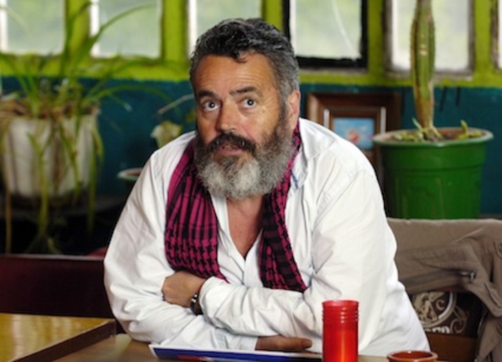 Sánchez Gordillo, en 2009, durante una conferencia en el gaztetxe de Kukutza. (Jon HERNAEZ/ARGAZKI PRESS)