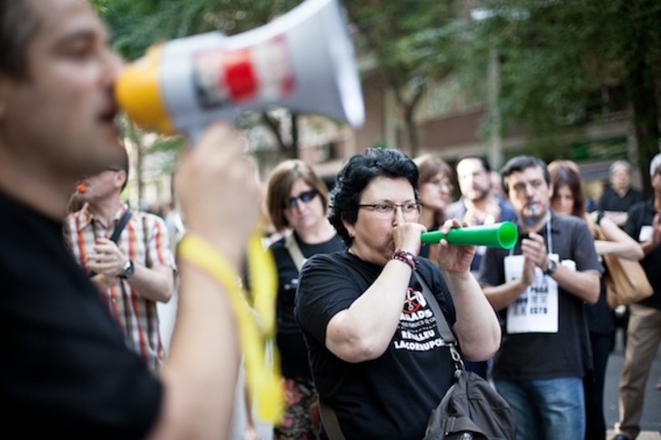 Protesta en Barcelona contra los recortes de la administración. (Albert GARCIA)