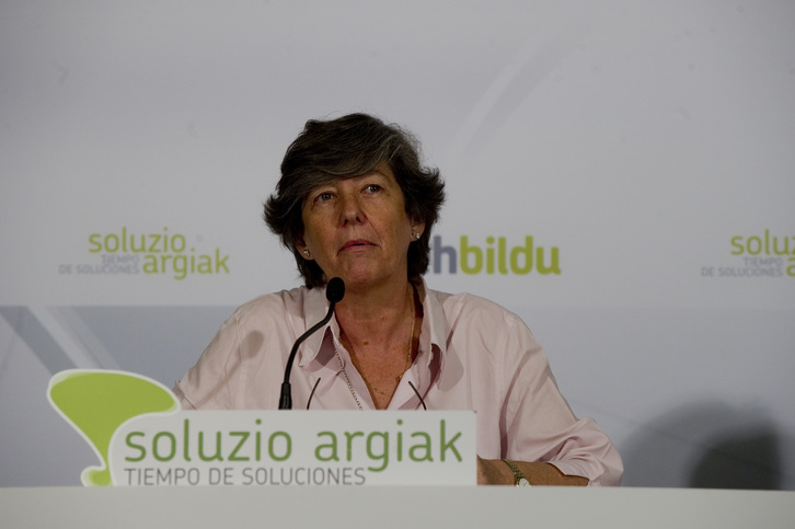 La candidata a lehendakari de EH Bildu, Laura Mintegi. (Andoni CANELLADA / ARGAZKI PRESS)