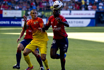 Osasunak arazo ugari sortu dizkio Bartzelonari. (Jagoba MANTEROLA / ARGAZKI PRESS)