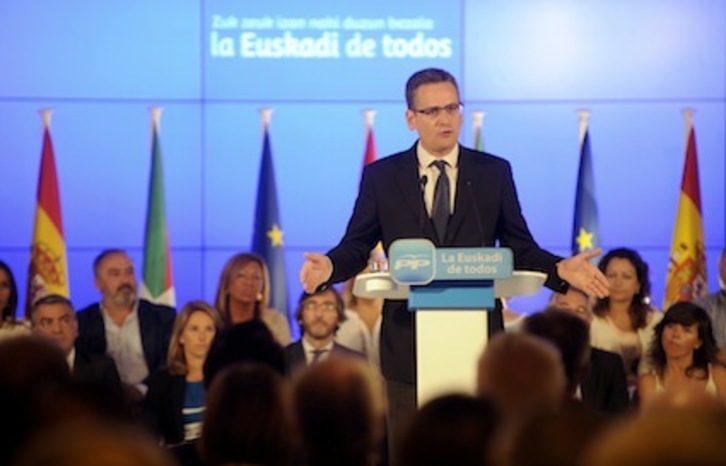 Basagoiti, uztailan hartutako irudian. (Monika DEL VALLE/ARGAZKI PRESS)