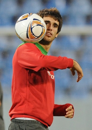 Javi Martinez Athleticen entrenamendu batean. (Samuel KUBANI/AFP)