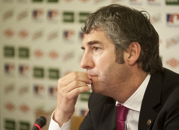 Josu Urrutia, en una comparecencia anterior. (Jon HERNÁEZ/ARGAZKI PRESS)