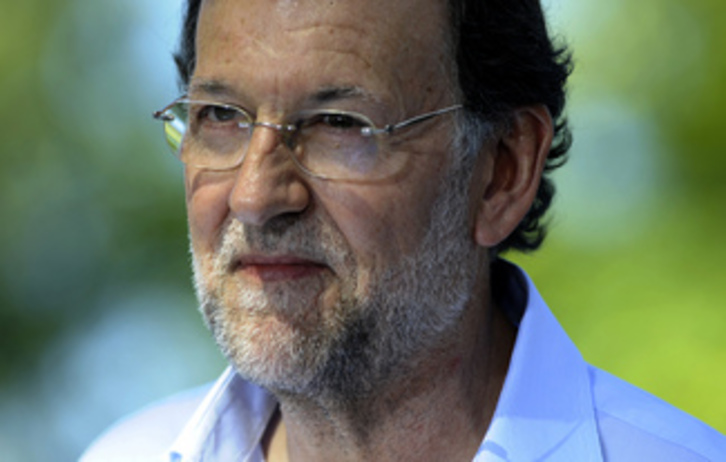 El presidente del Gobierno español, Mariano Rajoy, recibe en La Moncloa a su homóloga alemana, Angela Merkel. (Miguel RIOPA/AFP PHOTO)