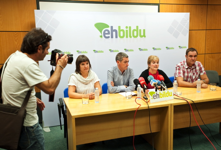 Comparecencia de EH Bildu en Bilbo. (Jon HERNÁEZ/ARGAZKI PRESS)