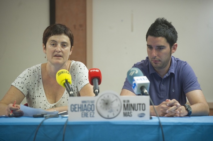 Garbiñe Eraso eta Beñat Zarrabeitia gaur. Andoni CANELLADA / ARGAZKI PRESS