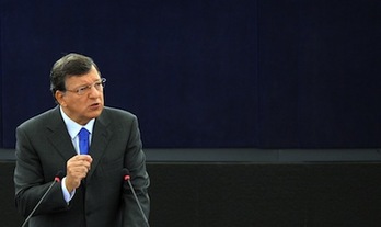 Barroso, durante la comparecencia en Bruselas. (Frederick FLORIN/AFP)