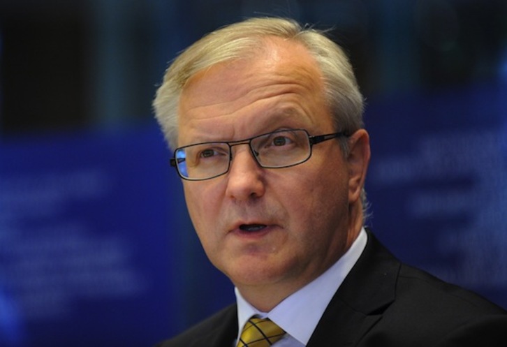 El vicepresidente de la Comisión Europea y responsable de Asuntos Económicos, Olli Rehn, en una imagen de archivo. (John THYS/AFP PHOTO)