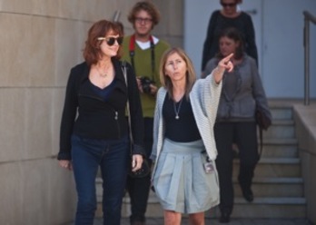 Susan Sarandon, durante su visita al Guggenheim. (Jon HERNÁEZ/ARGAZKI PRESS)
