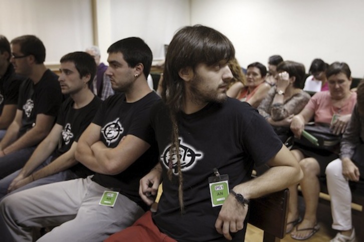 Algunos de los imputados, en el banquillo de la AN. (POOL EFE)