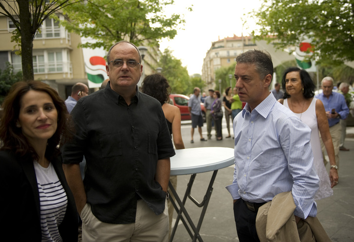 Urkullu con Egibar y Tejeria. (Gorka RUBIO / ARGAZKI PRESS