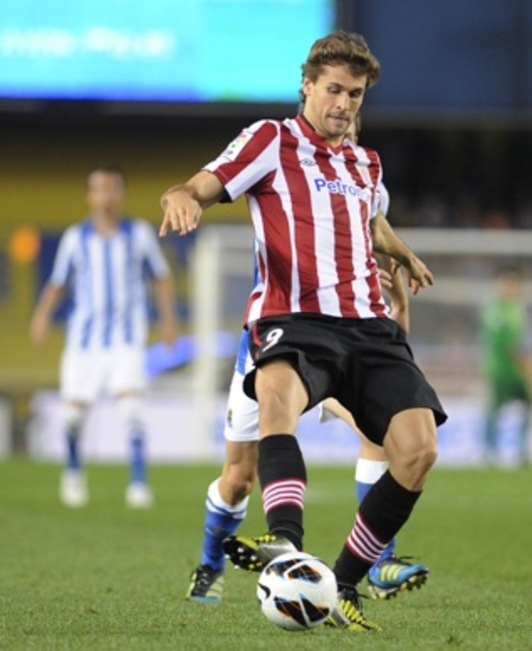 Fernando Llorente, en el derbi del sábado. (Jon URBE/ARGAZKI PRESS)