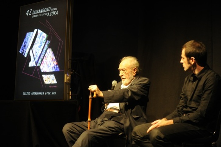 Nestor Basterretxea, gaurko agerraldian. (ARGAZKI PRESS)