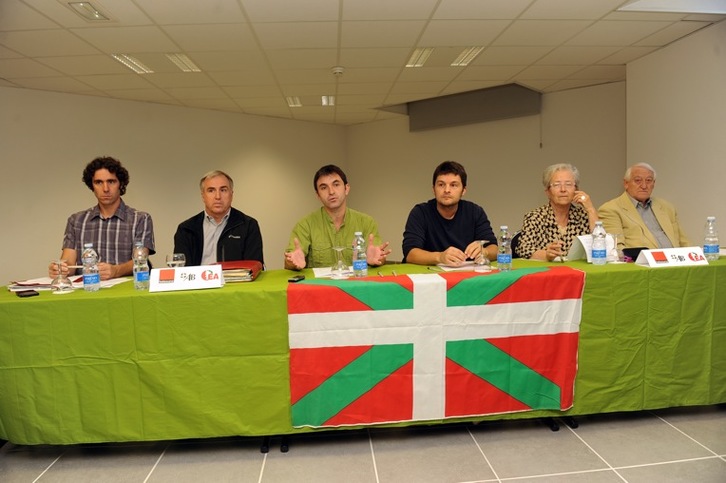 Baionan egin duten agerraldiaren irudia. (Gaizka IROZ)