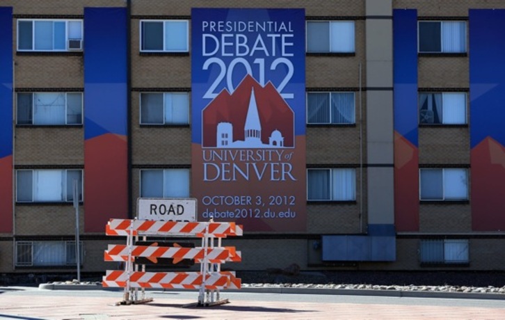 Una carretera cortada cerca de la Universidad de Denver. (Doug PENSINGER/AFP) 