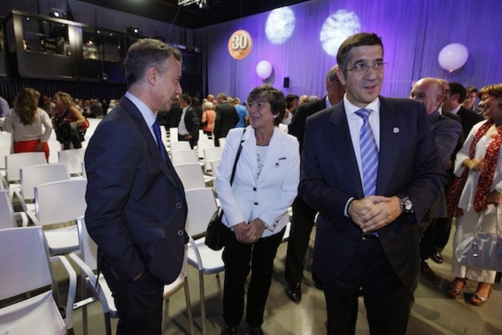 Iñigo Urkullu, Laura Mintegi y Patxi López, candidatos de PNV, EH Bildu y PSE, respectivamente. (Luis JAUREGIALTZO/ARGAZKI PRESS)