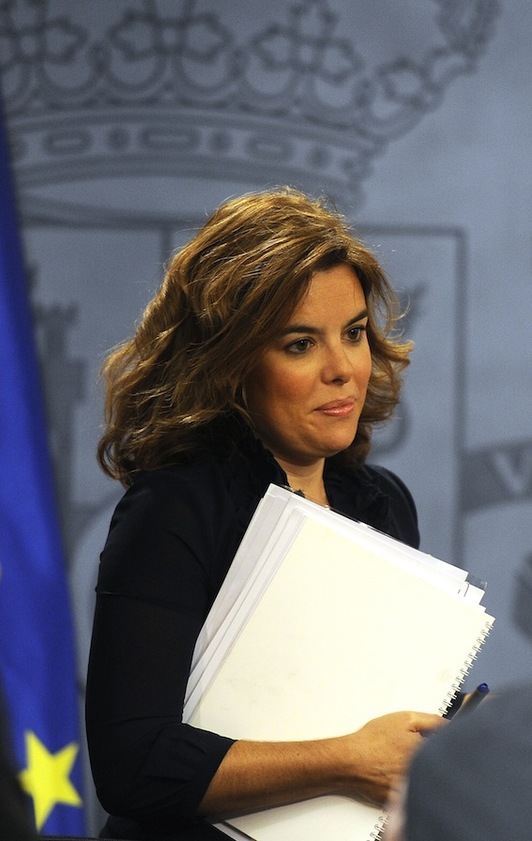 La vicepresidenta del Gobierno español, Soraya Sáenz de Santamaría. (Dominique FAGET/AFP PHOTO)