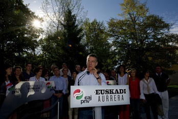 El PNV se situaría cuatro escaños por encima de la segunda fuerza, EH Bildu. (Raul BOGAJO/ARGAZKI PRESS)