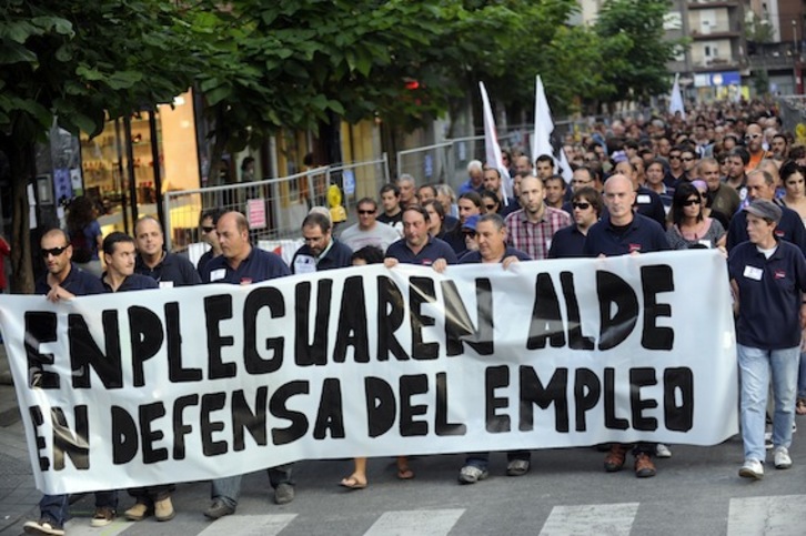 Manifestación que tuvo lugar en Galdakao contra el cierre de Formica. (Marisol RAMIREZ/ARGAZKI PRESS)