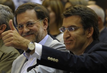 Rajoy acompañó a Feijóo en la campaña la semana pasada. Miguel RIOPA / AFP PHOTO