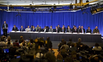 Exterior del hotel Hurdal, donde tiene lugar la comparecencia. (Ainara LERTXUNDI)