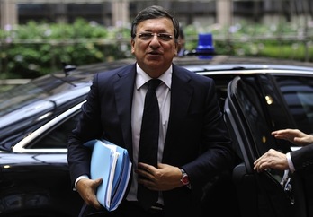 El presidente de la Comisión Europea, Jose Manuel Barroso, a su llegada a la reunión de Bruselas. (John THYS/AFP PHOTO)