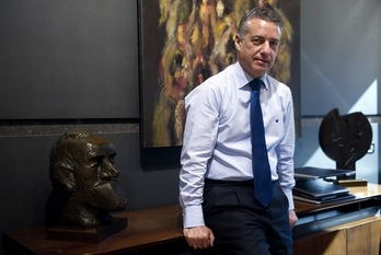 El candidato a lehendakari, Iñigo Urkullu, durante la entrevista concedida al diario GARA. (Marisol RAMIREZ/ARGAZKI PRESS) 