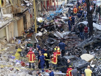La explosión ha causado importantes daños materiales. (Anwar AMRO/AFP) 