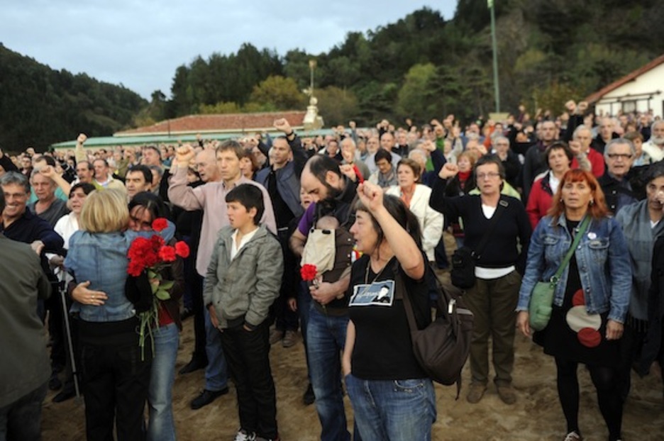 Ziluagari Lagan egindako azken agur sentikorraren une bat. (Marisol RAMIREZ/ARGAZKI PRESS)