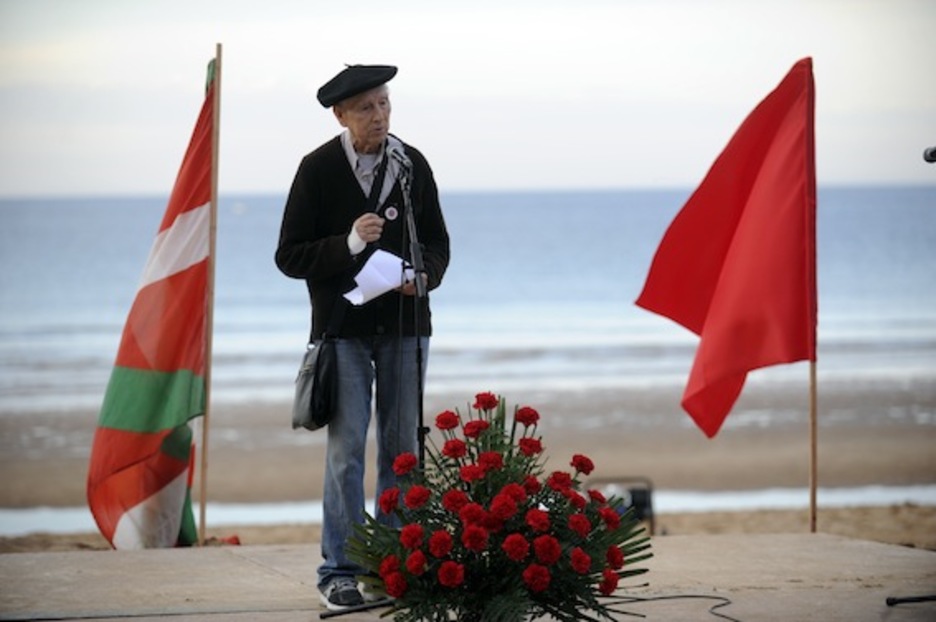 Periko Solabarria, Ziluagari egindako omenaldian. (Marisol RAMIREZ/ARGAZKI PRESS)