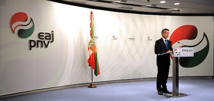 Iñigo Urkullu compareció ayer en Sabin Etxea para valorar la ronda de contactos. (Marisol RAMIREZ/ARGAZKI PRESS)