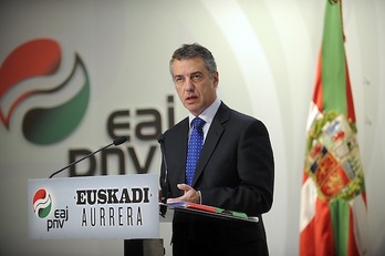 Comparecencia de Iñigo Urkullu en Sabin Etxea. (Marisol RAMIREZ/ARGAZKI PRESS)