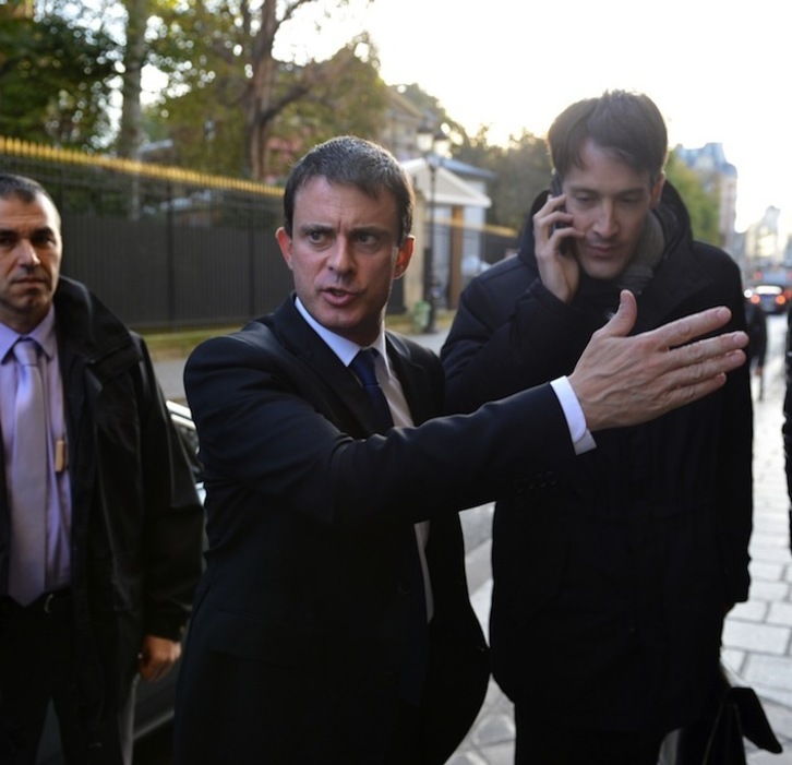Manuel Valls esta semana llegando al Senado.  MIGUEL MEDINA / AFP