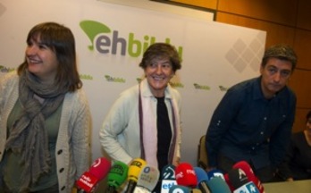 Ugarteburu, Mintegi y Matute, en la comparecencia de hoy. (Monika DEL VALLE/ARGAZKI PRESS)