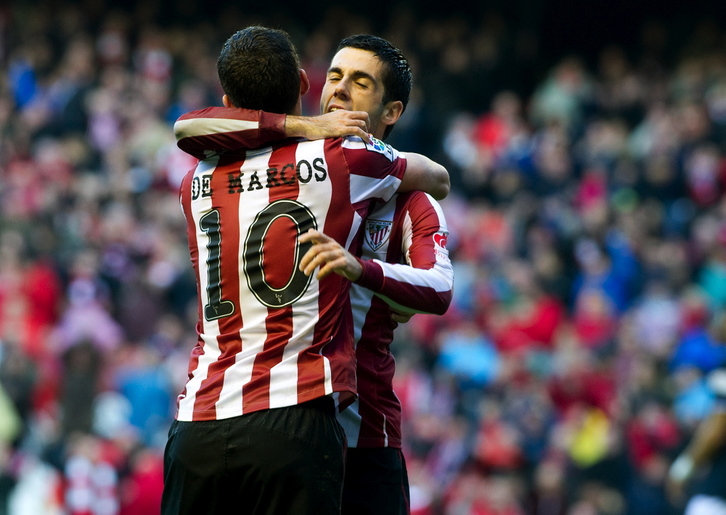 De Marcos eta Susaetak egin dituzte Athleticen golak. (Monika DEL VALLE / ARGAZKI PRESS)