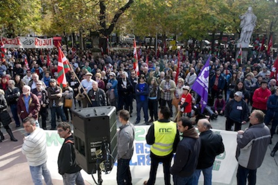 Gasteizko mobilizazioaren ekitaldiaren amaiera. (Raul BOGAJO/ARGAZKI PRESS)