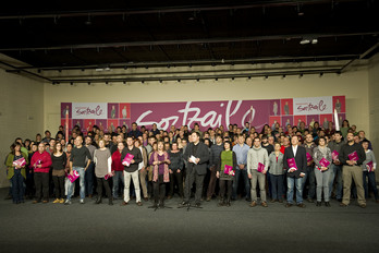 Sorturen eratze prozesua aurkezteko joan den astean egindako agerraldia. (Idoia ZABALETA / ARGAZKI PRESS)