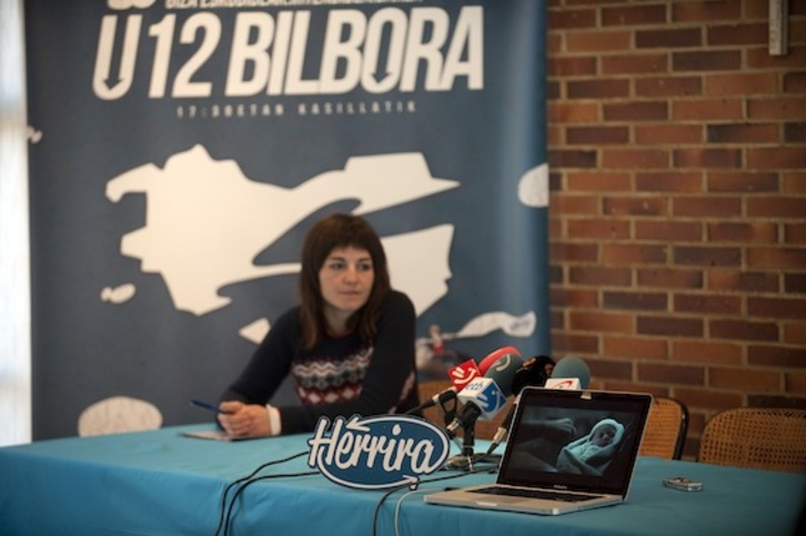 ‘Denbora’ spotaren aurkezpeneko une bat. (Juan Carlos RUIZ/ARGAZKI PRESS)