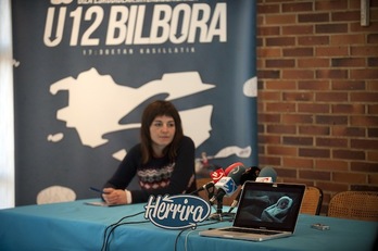 ‘Denbora’ spotaren aurkezpeneko une bat. (Juan Carlos RUIZ/ARGAZKI PRESS)