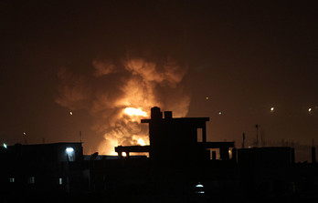 Israel ha continuado bombardeando Gaza durante la noche. (Said KHATIB/AFP)