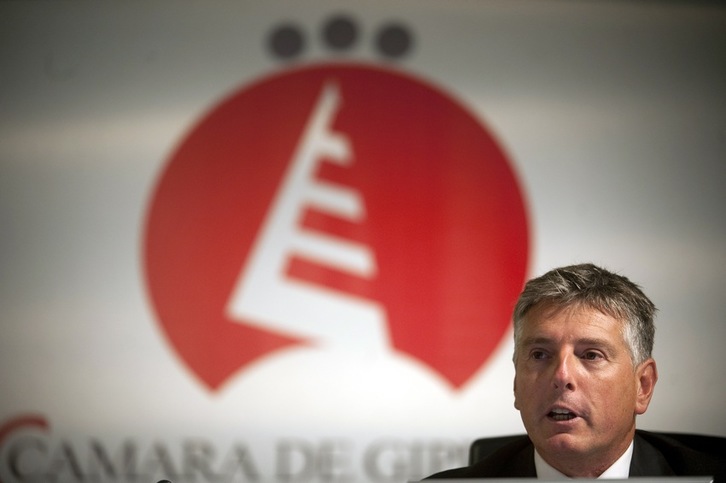 Xabier Iturbe, en una conferencia organizada por la Cámara de Gipuzkoa. (Juan Carlos RUIZ/ARGAZKI PRESS)