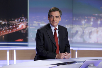 François Fillon, en una entrevista en televisión. (AFP PHOTO)