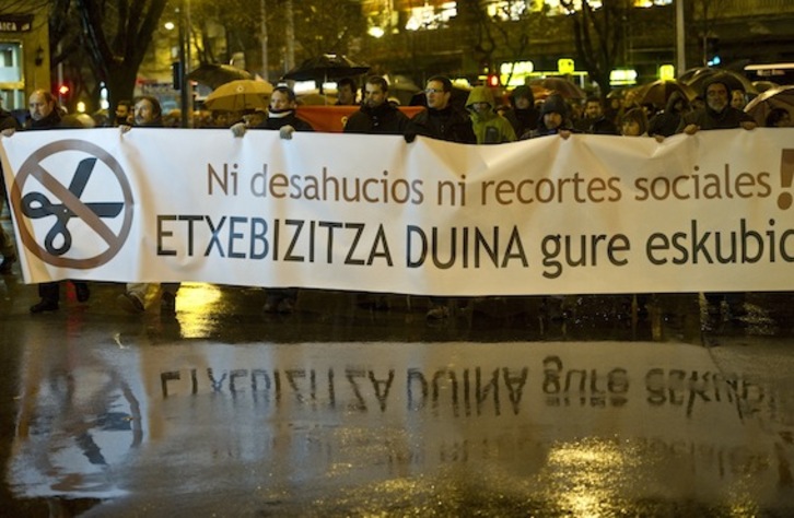 Imagen de la manifestación que ha recorrido las calles de Iruñea. (Jagoba MANTEROLA/ARGAZKI PRESS)