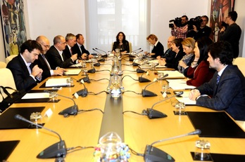 Imagen de la reunión de la Junta de Portavoces. (Juanan RUIZ/ARGAZKI PRESS)