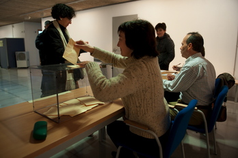 Votación en el campus de Donostia de la UPV. (Gari GARAIALDE/ARGAZKI PRESS)