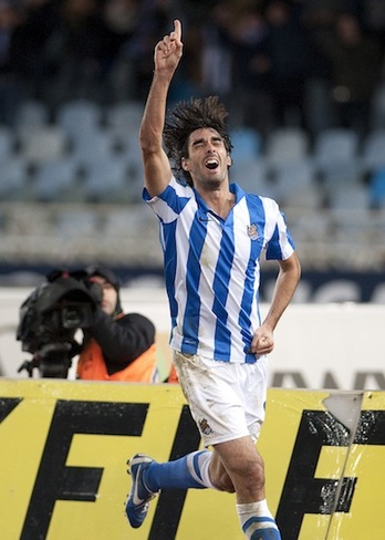 Carlos Martinezek sartu du Realaren gola. (Juan Carlos RUIZ/ARGAZKI PRESS)